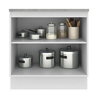 Balcão Armário de Cozinha 80 cm Branco Agata – Organize com Estilo - imagem 2