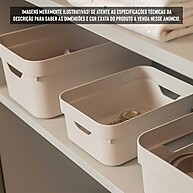 Caixa Plástica 10,5L OU Cube Bege – Organize com Estilo - imagem 2