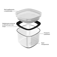 Pote Hermético 450ml Block: Organize com Estilo! - imagem 2