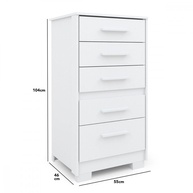 Cômoda 5 Gavetas Branca: Organize com Estilo! - imagem 2
