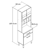 Paneleiro Cozinha 3 Portas Decibal: Organize com Estilo! - imagem 2