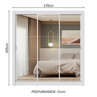 Guarda-Roupa Casal 3 Portas Espelho: Organize com Estilo! - imagem 2