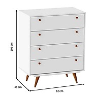 Cômoda Retrô Plus 4 Gavetas: Organize com Estilo! - imagem 2