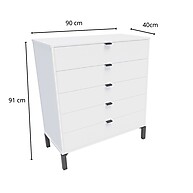 Cômoda Queens 5 Gavetas: Organize com Estilo! - imagem 2