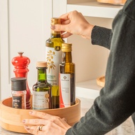 Organizador Giratório de Bambu Keep: Organize com Estilo! - imagem 2