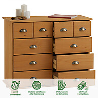 Cômoda 8 Gavetas Maciça: Organize com Estilo! - imagem 2