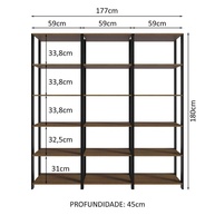 Estante Multiuso 177cm Madesa: Organize com Estilo! - imagem 2