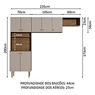 Armário de Cozinha 235cm Madesa: Organize com Estilo! - imagem 2