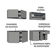 Cozinha Suspensa 240cm Nice Madesa: Organize com Estilo! - imagem 2