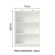 Estante Livros 3 Nichos Madesa: Organize com Estilo! - imagem 2