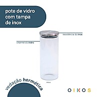 Pote de Vidro 550ml Oikos: Organize com Estilo! - imagem 2