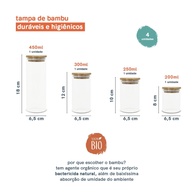 Potes de Vidro com Bambu Oikos: Organize com Estilo! - imagem 2