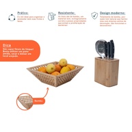 Kit Fruteira e Porta Facas Bambu Oikos: Organize com Estilo! - imagem 2