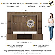 Rack Estante Oslo 65” com TV e 2 Portas – Organize com Estilo - imagem 2