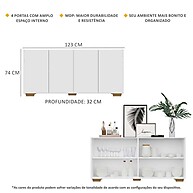 Aparador Veneza 4 Portas: Organize com Estilo! - imagem 2