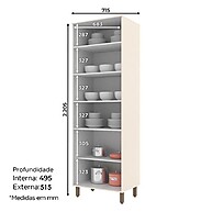 Cristaleira Off White 4 Portas: Organize com Estilo! - imagem 2