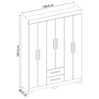 Guarda Roupa Casal 6 Portas: Organize com Estilo! - imagem 2