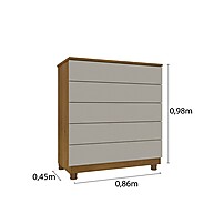 Cômoda 5 Gavetas Premium: Organize com Estilo! - imagem 2