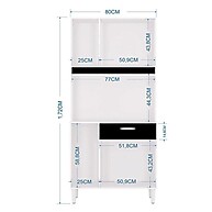 Cozinha Ambiente Cássia 6 Portas Branco Preto – Organize com Estilo - imagem 2