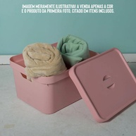 Caixa Organizadora 32L Rosa: Organize com Estilo! - imagem 2