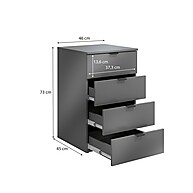 Gaveteiro Office Platinum 46cm: Organize-se com Estilo! - imagem 2