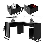 Mesa de Escritório 2 Gavetas: Organize-se com Estilo! - imagem 2