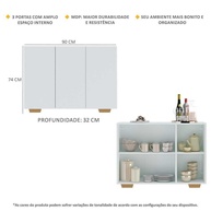 Aparador Buffet 3 Portas Veneza: Organize com Estilo! - imagem 2