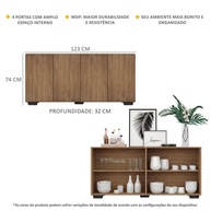 Aparador Buffet 4 Portas Veneza: Organize com Estilo! - imagem 2