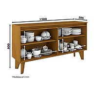 Buffet 4 Portas Nature Off White: Organize com Estilo! - imagem 2