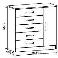 Cômoda 5 Gavetas Zurique: Organize com Estilo! - imagem 2
