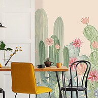 Papel de Parede Personalizado Cactos Aquarelas: Transforme Sua Parede com Estilo! - imagem 2