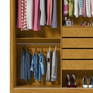 Guarda-Roupa Casal com Espelho 3 Portas Royale – Organize seu quarto com estilo! - imagem 2