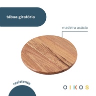 Tábua Giratória Acácia 25cm: Sirva com Estilo! - imagem 2