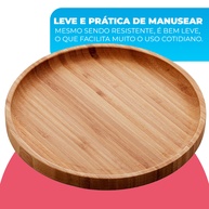 Bandeja de Bambu 20cm: Decore e Sirva com Estilo! - imagem 2