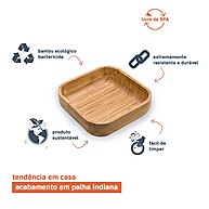 Kit 2 Bowls Quadrados de Bambu Oikos – Decore e Sirva com Estilo - imagem 2