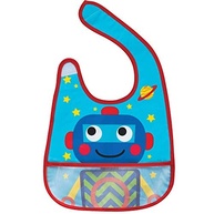 Baba Confiável com Estilo: Babador Impermeável Buba Robô Champanhe com Bolso Prático - imagem 2