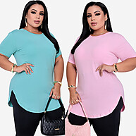 Blusas Plus Size Academia: Kit 2 em 1 Conforto & Estilo - imagem 1