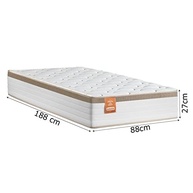 Cama Box Solteiro com Colchão de Molas Ensacadas Real 88x188cm - Conforto Premium e Estilo - imagem 5