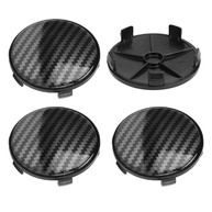 WALFRONT Tampas Centrais de Roda de Estilo de Fibra de Carbono 4 Pcs Ajuste Universal para Proteção e Estilo de Veículos - imagem 4