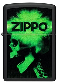 Isqueiro Zippo Green Skull Design Original à Prova de Vento - Estilo Único - imagem 3