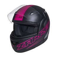 Capacete ZARREF V5 Neon: Estilo Fosco Preto com Detalhes Rosa Vibrantes - imagem 5