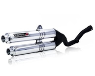 Escape Duplo Coyote Competition Alumínio para Honda Bros 160 NX-R (2015+) - Estilo e Performance Polida - imagem 2