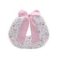 Almofada de Amamentação Arco-Íris com Pompom e Ajuste - Conforto e Estilo para Mães Modernas - imagem 2