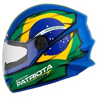 Capacete Fechado Pro Tork R8 Patriota Brilhante Azul/Verde - Segurança e Estilo para Você! - imagem 2