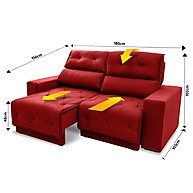 Sofá Retrátil Belga 1,80m: Conforto e Estilo - imagem 2