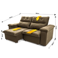 Sofá Retrátil Verona 1,80m: Conforto e Estilo! - imagem 2