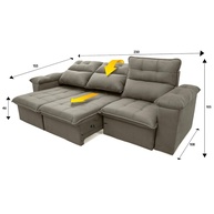 Sofá Retrátil Verona 2,30m: Conforto e Estilo! - imagem 2