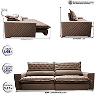 Sofá Retrátil Spazus 3,15m: Conforto e Estilo! - imagem 2