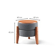 Puff Linho Cinza 47cm: Conforto e Estilo - imagem 2