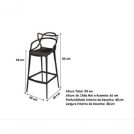 Banqueta Allegra 99cm: Conforto e Estilo! - imagem 2
